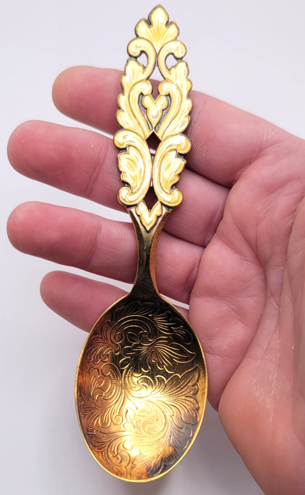 David Andersen Rare Enamel Sterling Silver Spoon