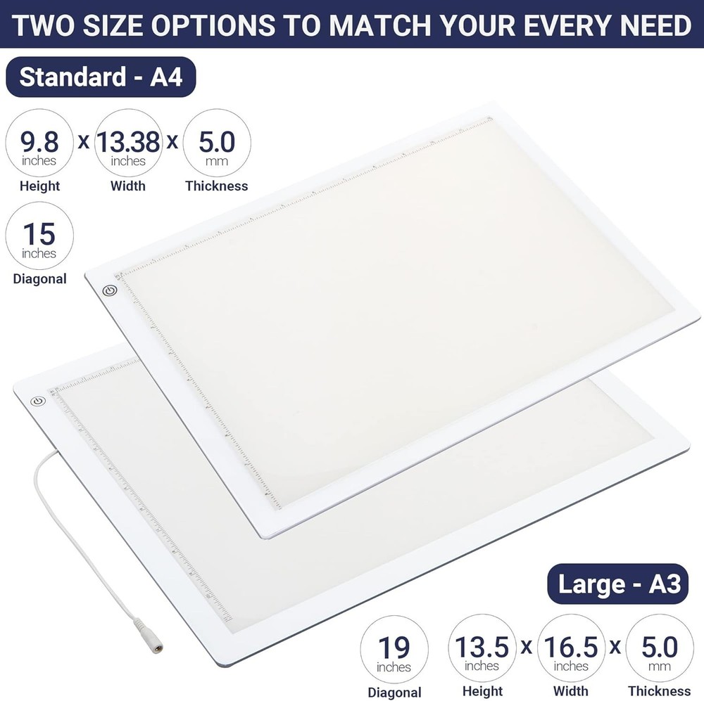 Tracing Light Box, Ultra Thin Light Pad with Adjustable Brightness, Drawing, LED