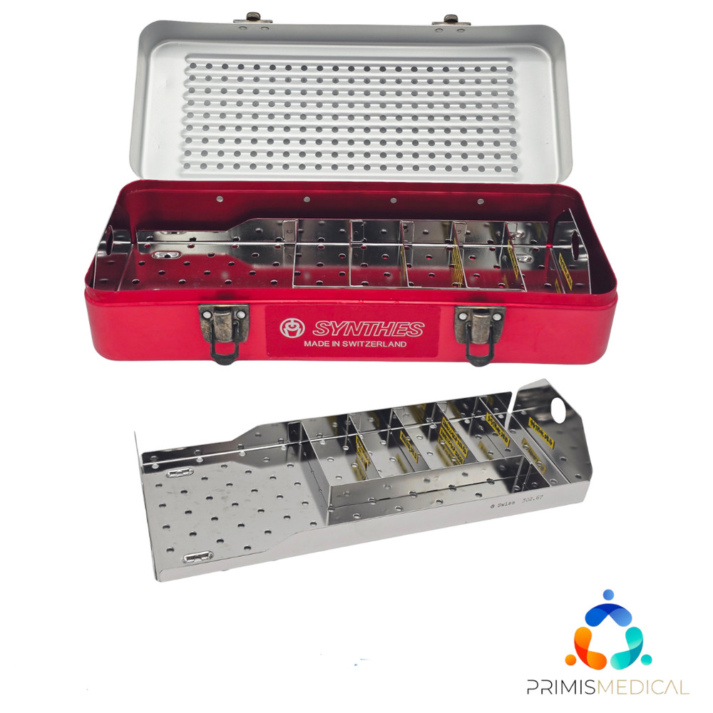 Perforated Sterilization Tray with Inner Autoclave Insert 12x5x3