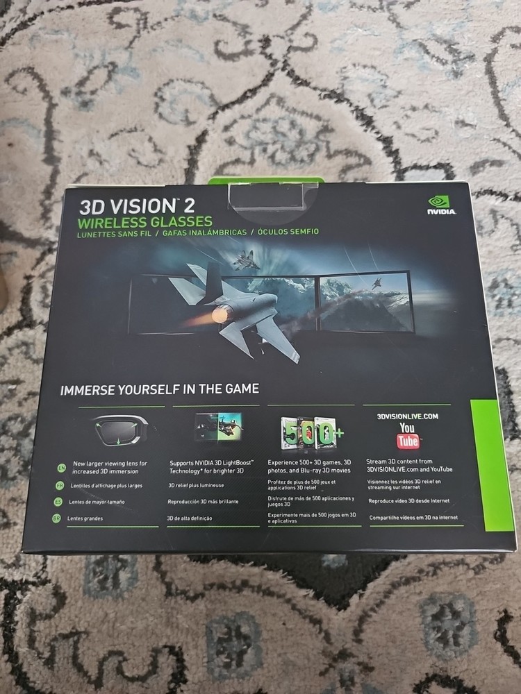 NVIDIA 3D Vision 2 Wireless Glasses -New Unopened Box Immersive 3D PC Experience