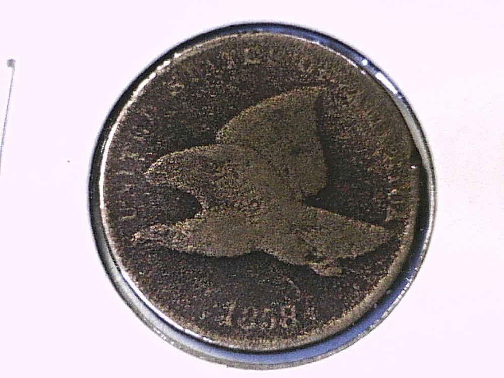 1858 Flying Eagle Cent Genuine Raw Ungraded 01002