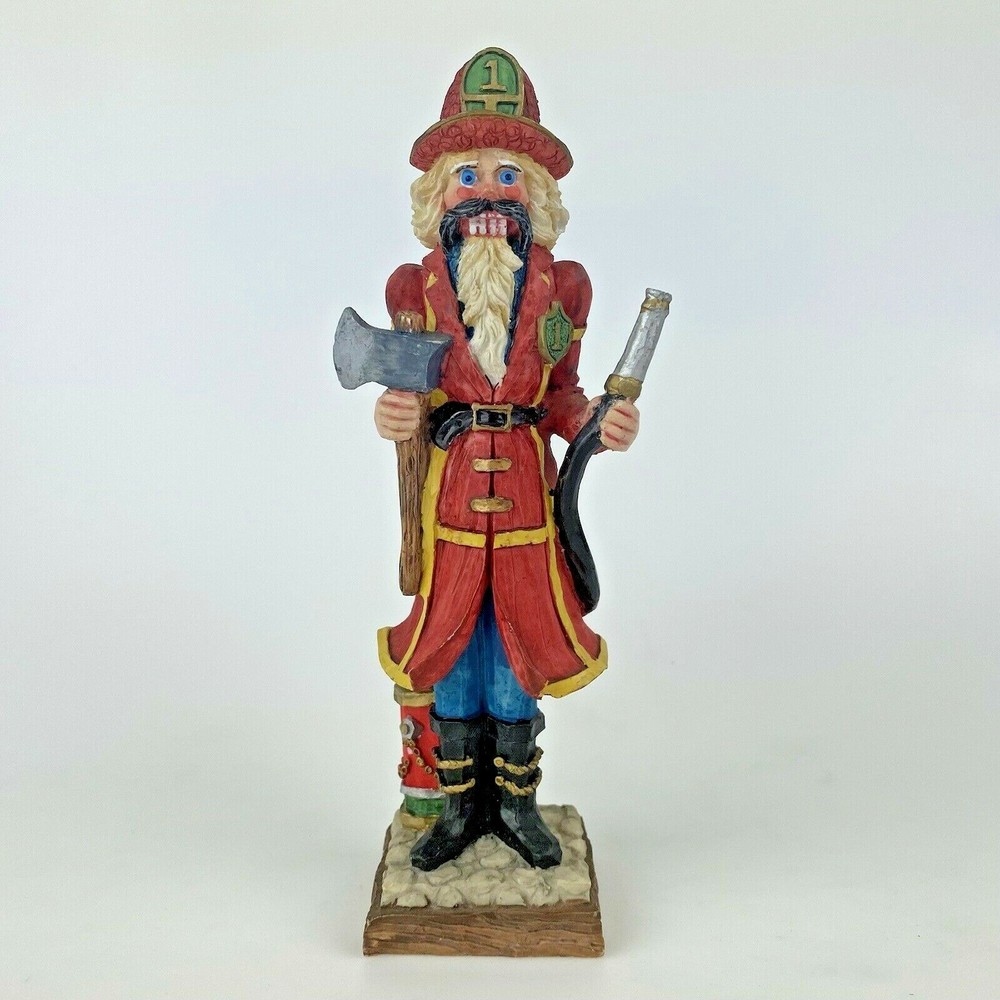 FIREMAN Nutcracker Figurine 6” 1994 Roman Galleria Lucchese Classics Axe Gift