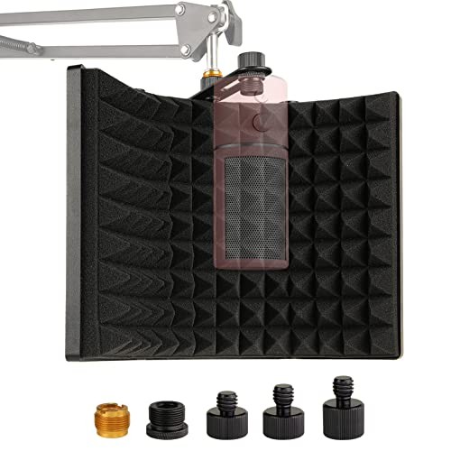 Microphone Isolation Shield, Foldable Mic Sound Absorbing Foam Acoustic Foam