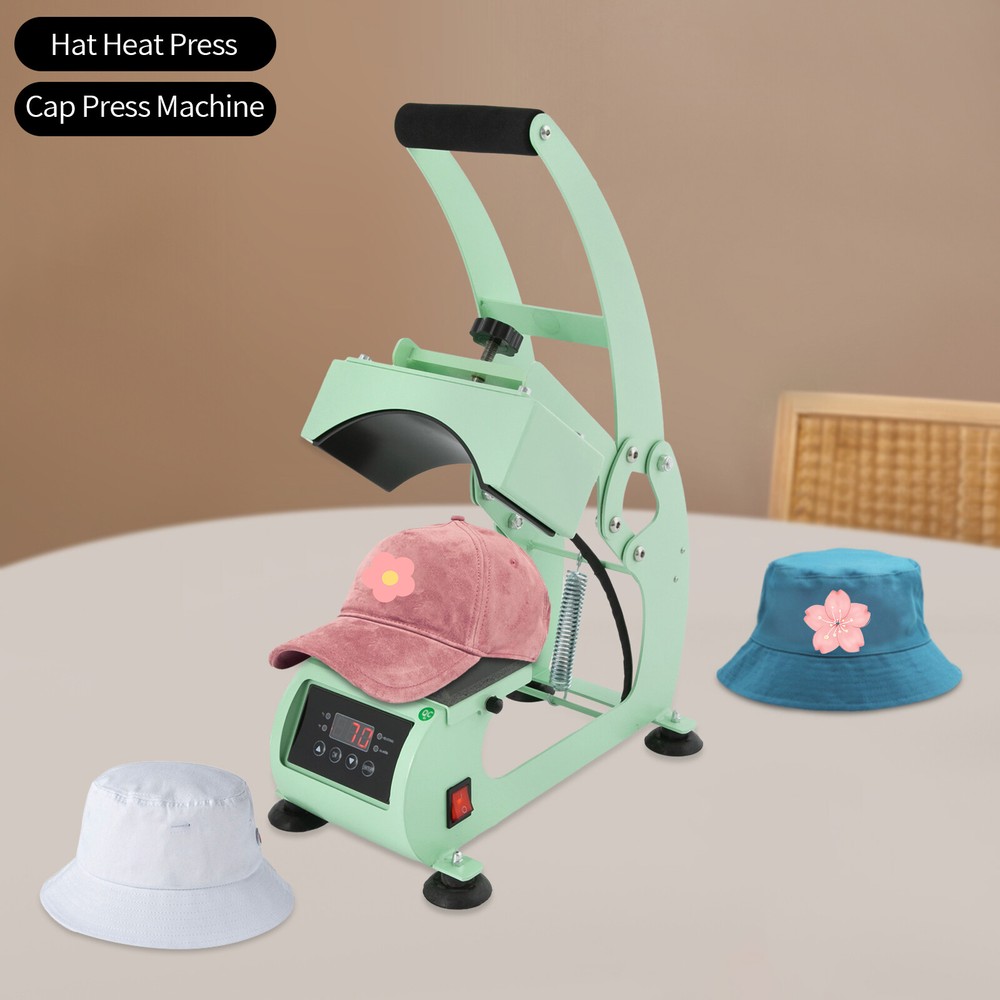 Hat Heat Press Machine with Digital LCD Timer & Temperature Control for Caps