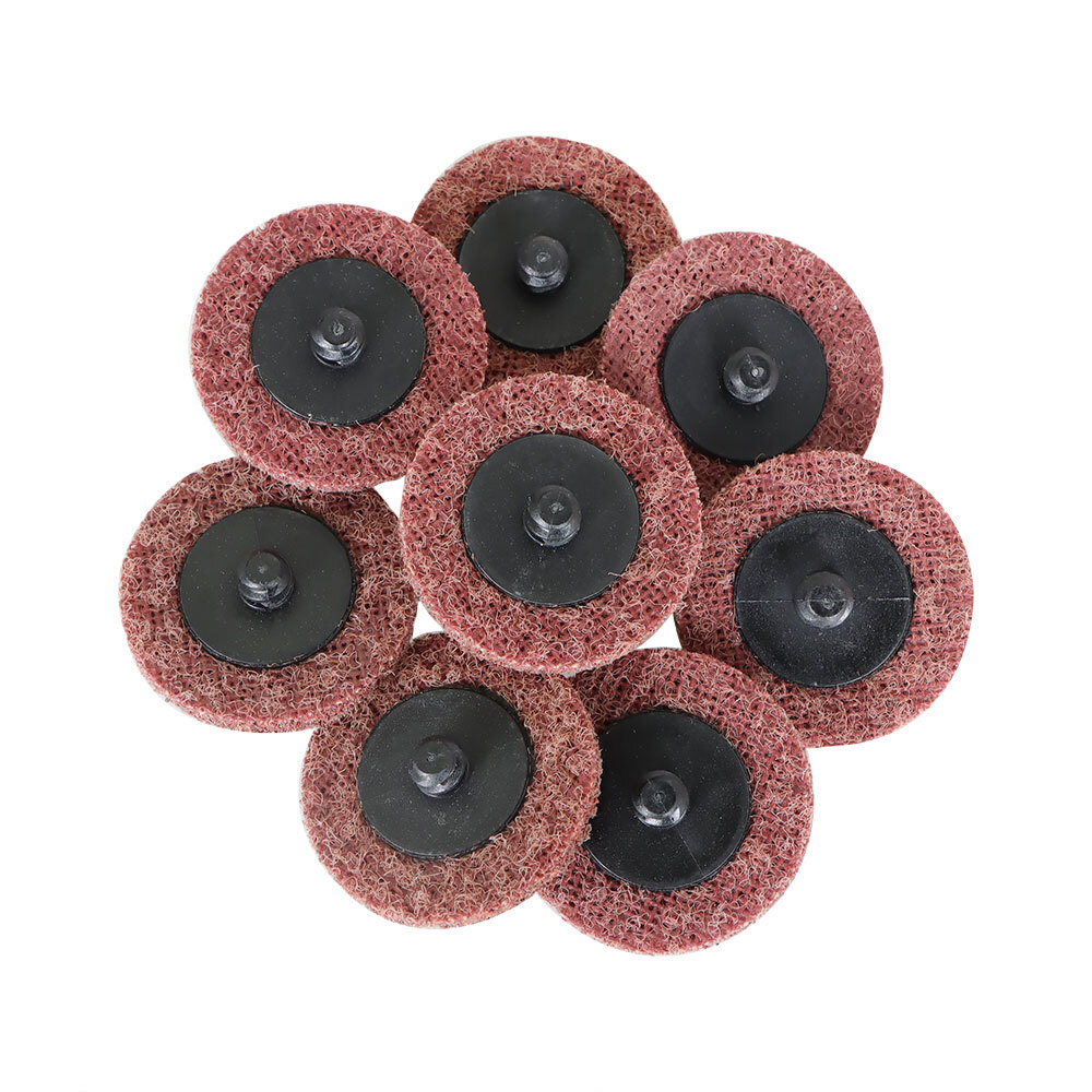 50 Pcs 2" Medium Surface Conditioning Discs Roll Lock Die Grinder Sanding Pads