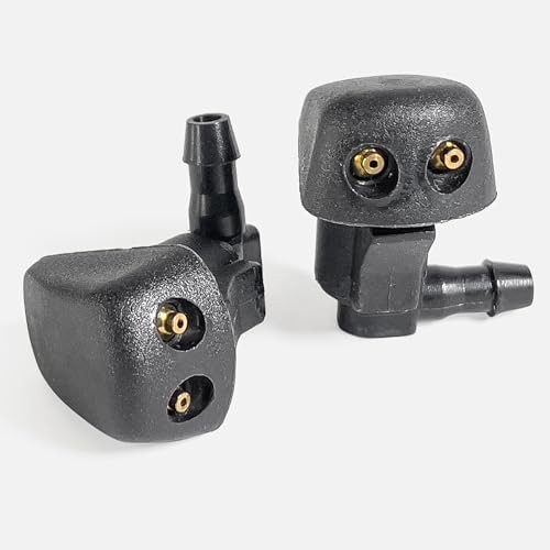 2-pcs Windshield Washer Nozzles compatible with Mazda 3/5/6 2002-2011, Black