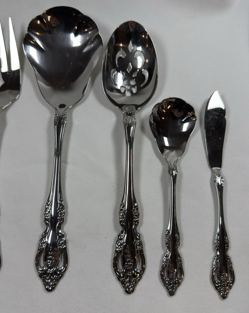 Oneida Community BRAHMS Stainless Flatware 7 Piece Serving Set Vintage