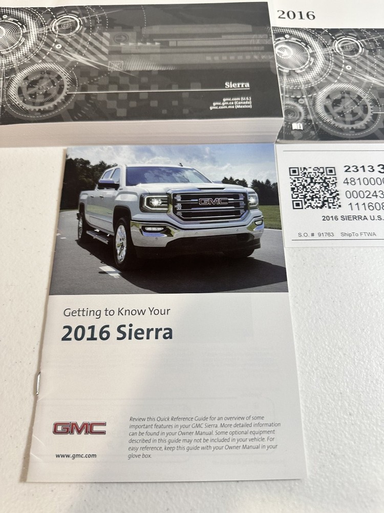 2016 GMC Sierra Owner Manual Set