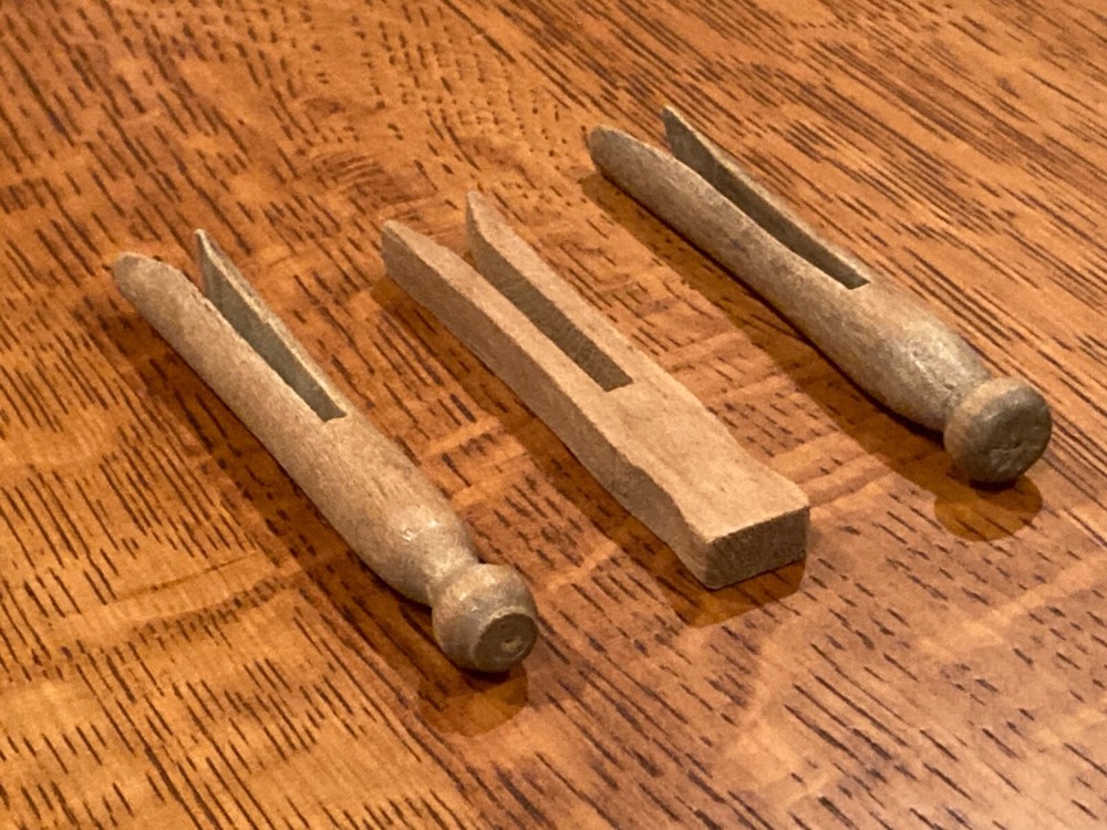 Vintage Wood Clothespins - 3 Different Designs