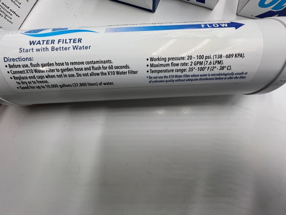 X10 SP6 Water Filter With Patented KDF Media And Granular Activated Charcoal