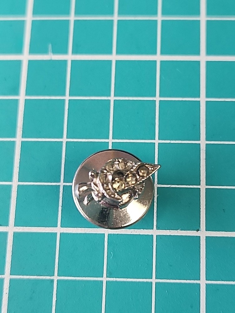 Vtg Freemason Masonic Shriner Logo Tiny Missing Stones Silver Tone Lapel Pin