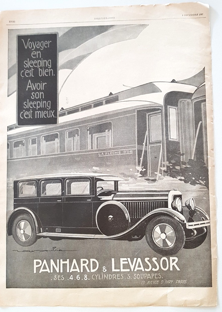 Press advertisement: Automobile PANHARD ET LEVASSOR 1927