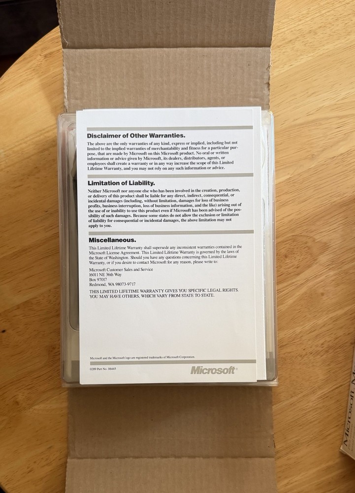 Microsoft Mouse & Paintbrush (1990) "New Version" Never Used ~ Sealed Software