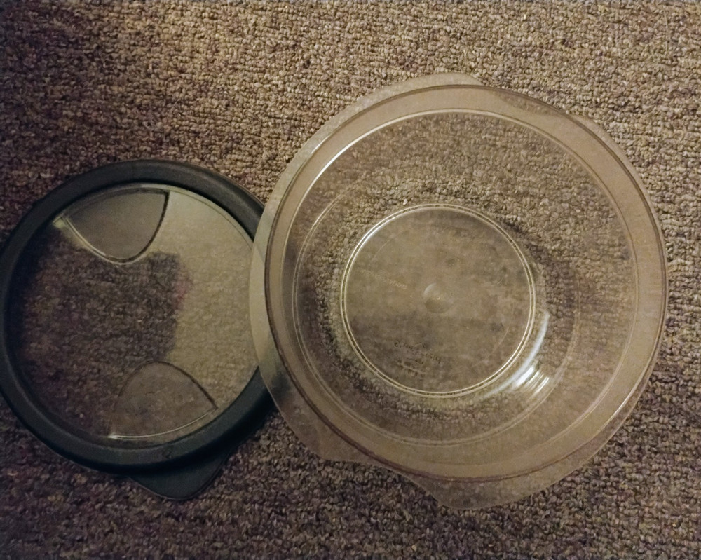Vintage Stain Shield Plastic Container with Lid
