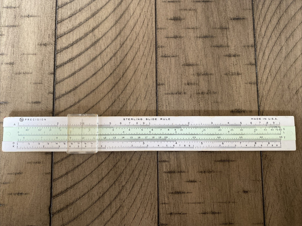 Vintage Precision Sterling Slide Rule