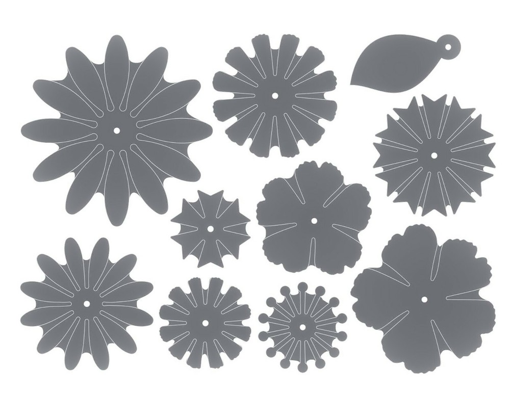 Sizzix Thinlits Mix & Match Flowers 10pk set #661097 Retail $19.99 Lori Whitlock
