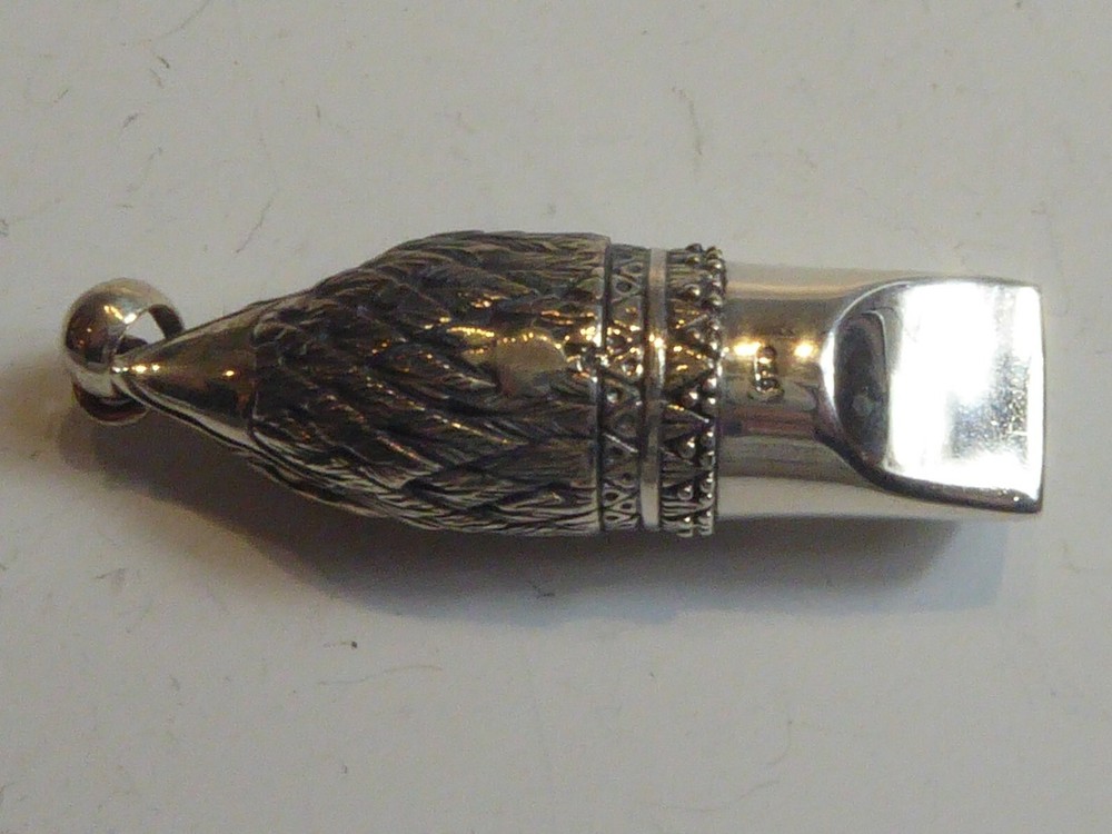 SOLID SILVER NOVELTY AMERICAN EAGLE WHISTLE
