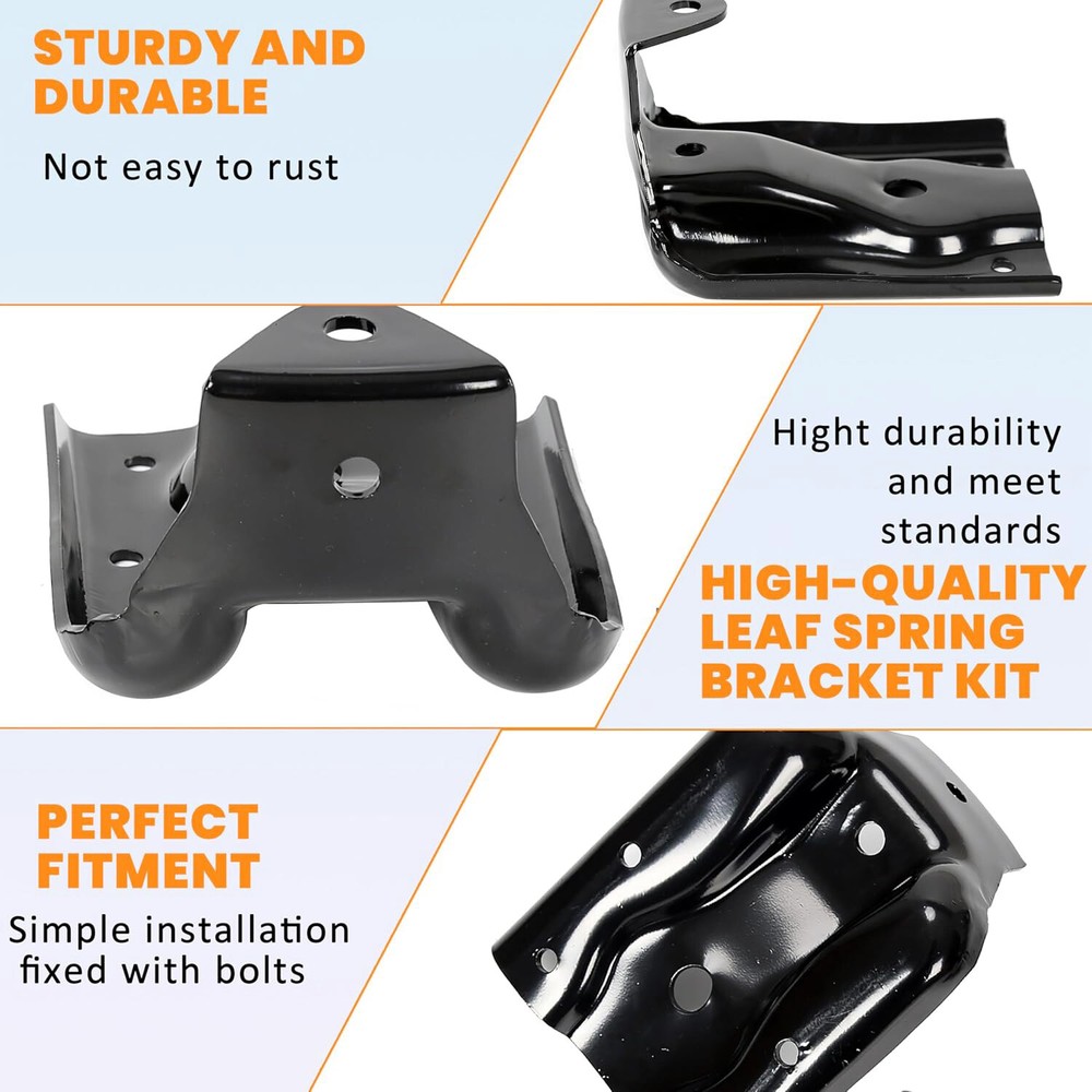 Rear Leaf Spring Hanger Bracket and Shackle Kit For Chevy Silverado GMC Sierra