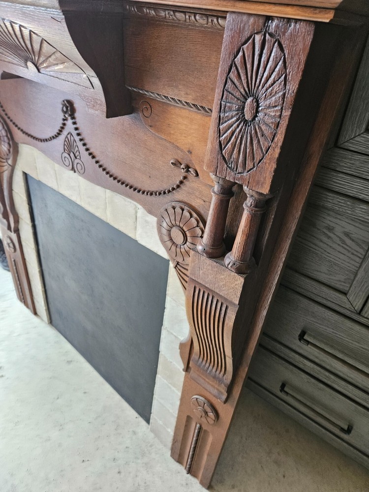 FIREPLACE MANTLE / MANTEL SURROUND ORNATE DECORATIVE