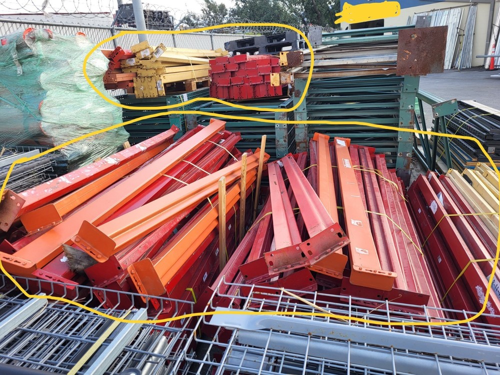 Pallet rack shelving beams Red 96"x4