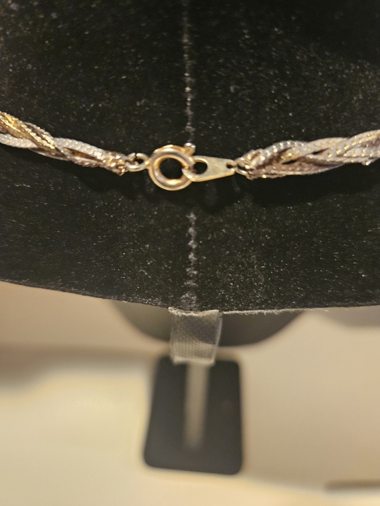 Vintage Silvertone Herringbone 20" Necklace