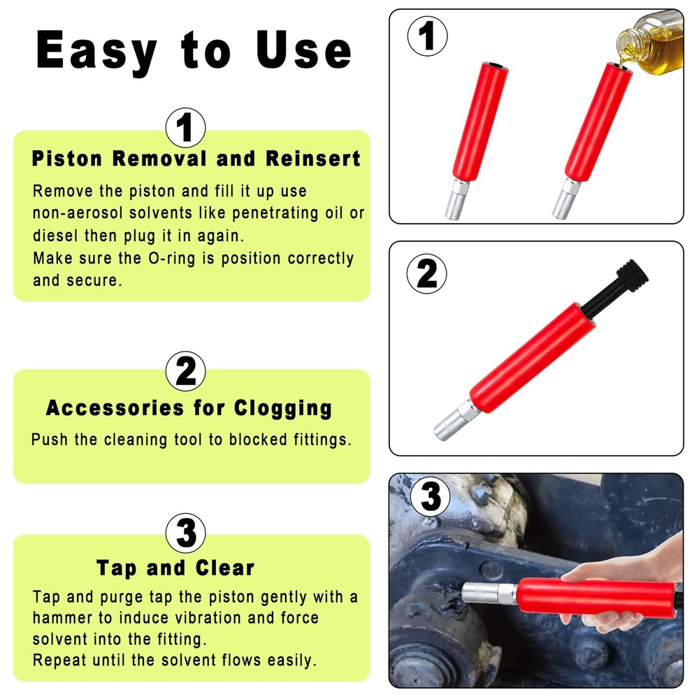 Grease Fitting Cleaning Tool,Grease Zerk Cleaner,Zerk Fitting Cleaning Tool,G...