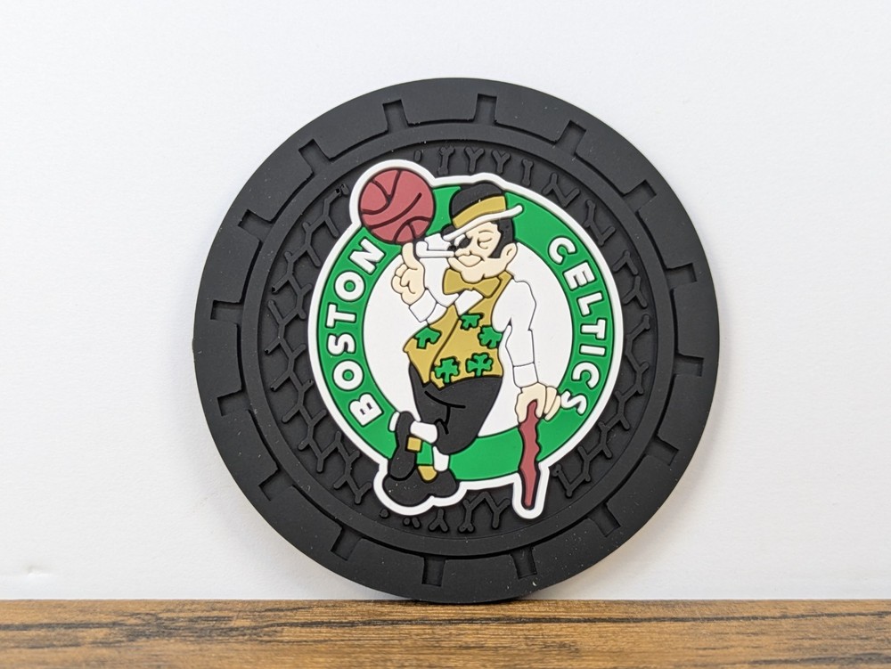 2pc Silicone Car Cup Holder 2¾" Insert Coasters, Boston Celtics