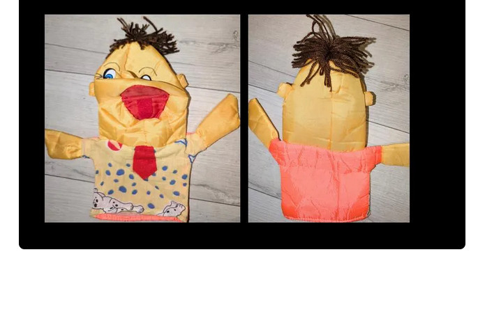 Vintage 1970s Hand Puppet Character / Boy