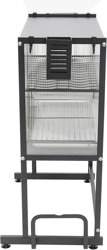 Heavy Duty 3 Tier Kitchen Storage Rack w/ Extractable Draining Trays &Door