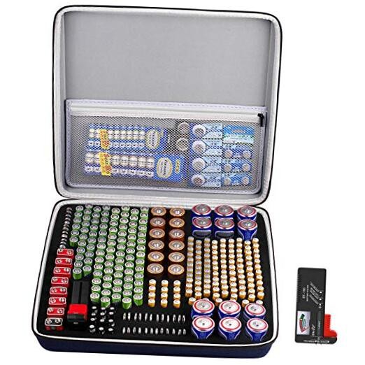 Extra Large Battery Organizer Storage Box, Garage Carrying Case Bag X-Large