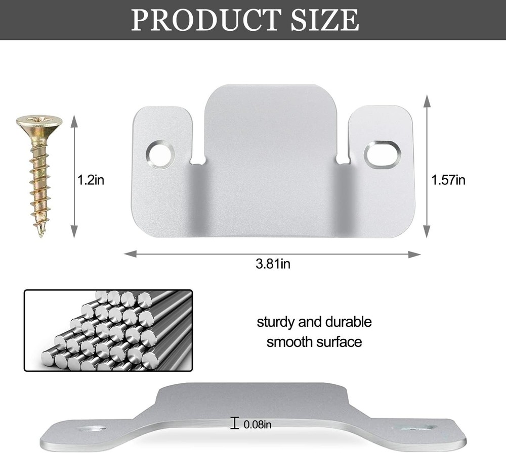 Interlocking Sectional Couch Connectors - 12 Clips with Easy Installation Screws