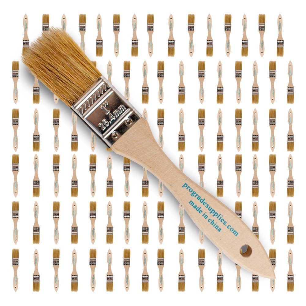 Pro Grade Chip Paint Brushes - 96-Pack - 1" Chip Brushes