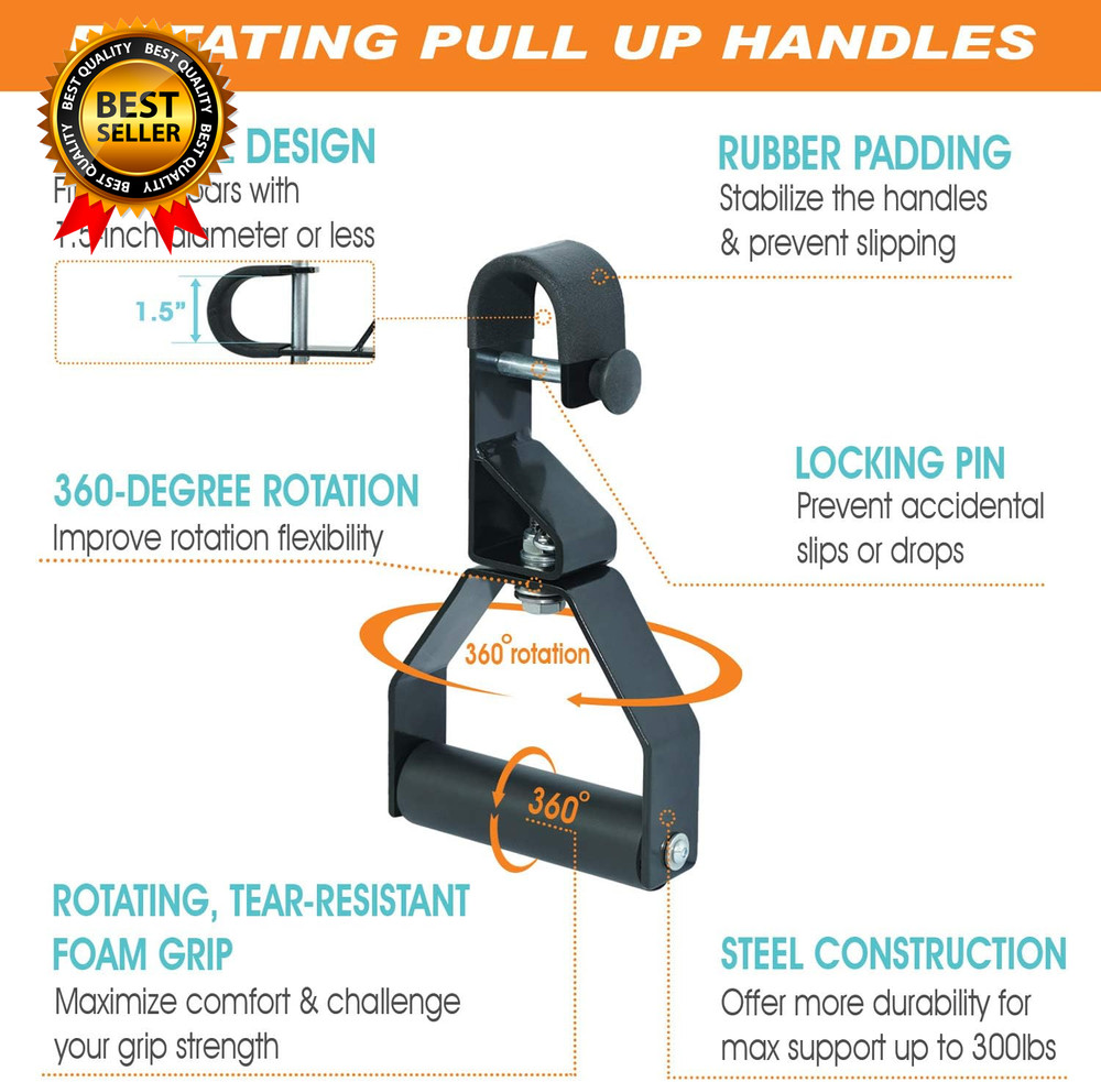 Rotating Pull up Handles for Pull up Bar/Pull up Grips/Barbell Handles