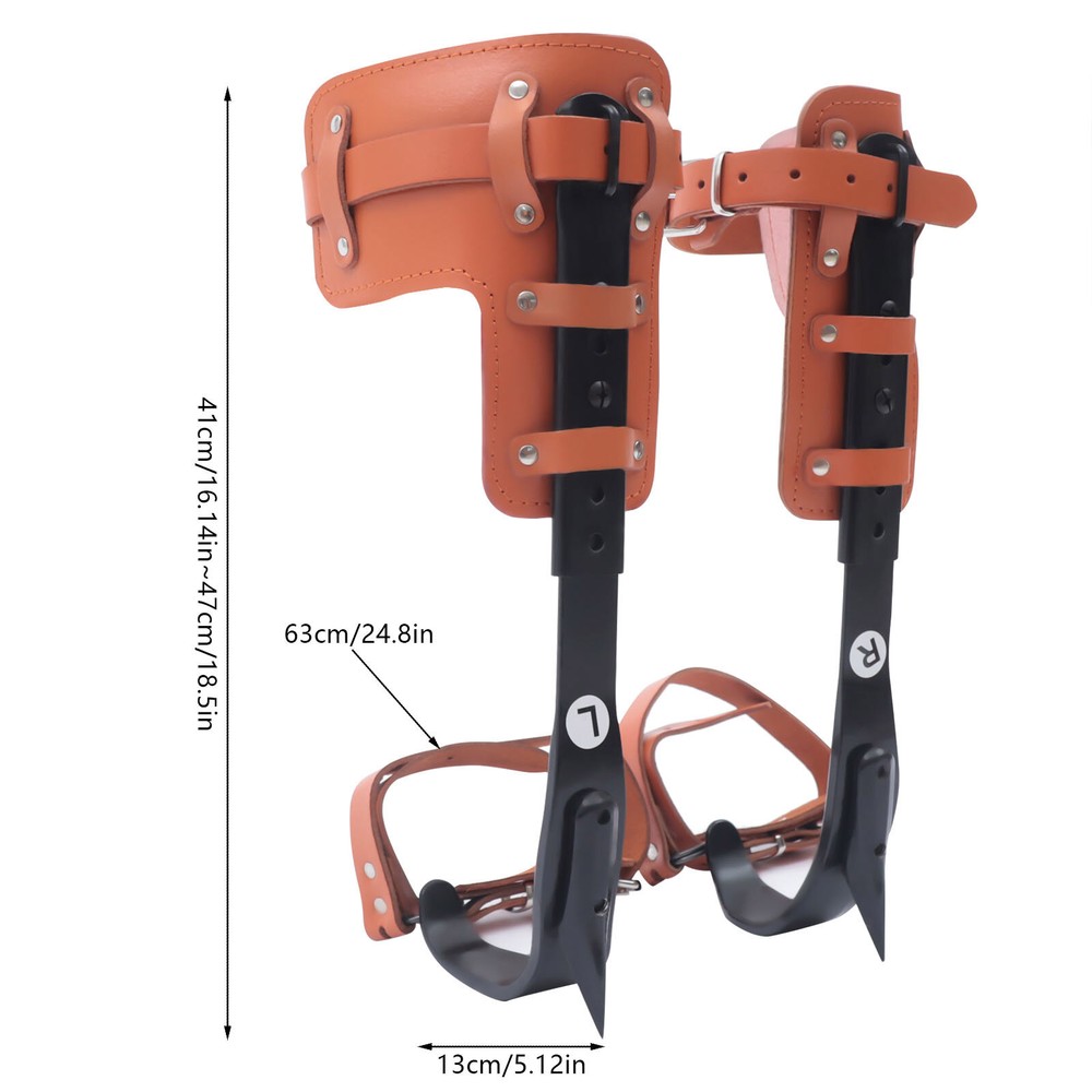 Tree Climbing Spikes Pads Climber Strap Gaffs Adjustable for Climbing Hunting