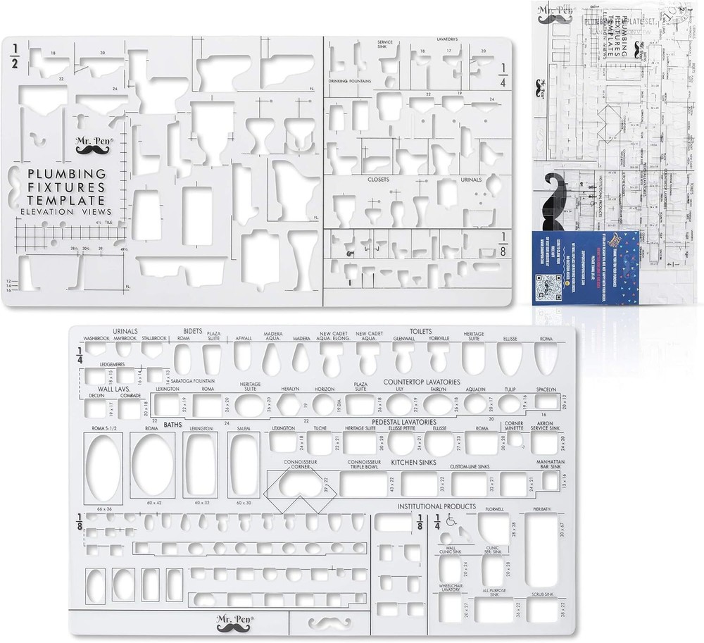 - Plumbing Template, Architectural Templates, Bathroom Template, Toilet Template