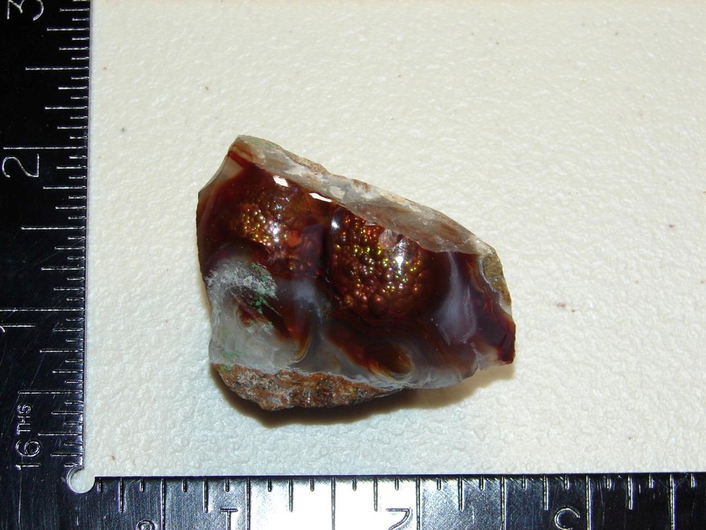 Beautiful Fire Agate Window Polished Specimen - 47g - Old Collection