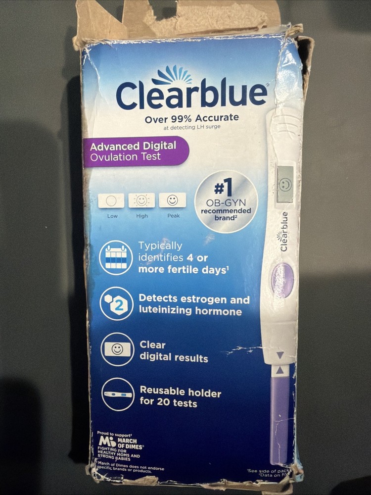 Clearblue Advanced Digital Ovulation Test 20 Count - EXP 11/26 Box Lil Damage