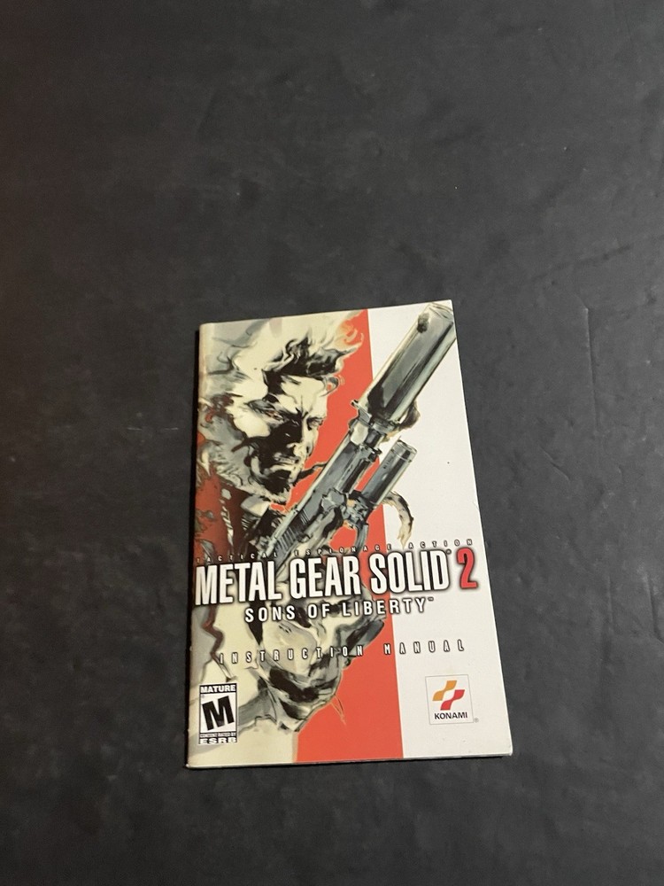 metal gear solid 2 ps2 manual only