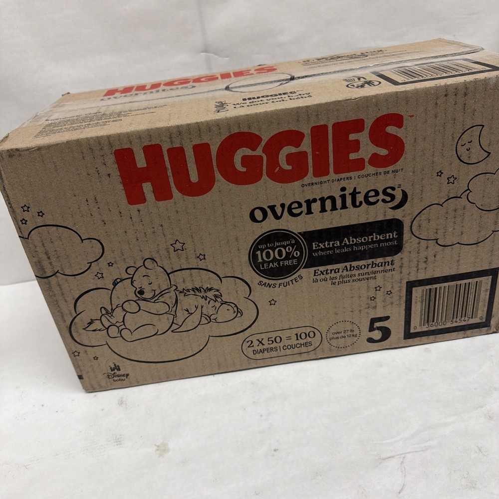 Huggies Overnites Diapers Size 5 (100 Count) – New