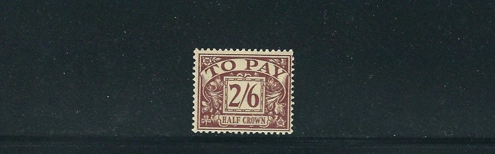 GREAT BRITAIN 1951-2 POSTAGE DUE (SG D34 2sh/6 high value) VF MH