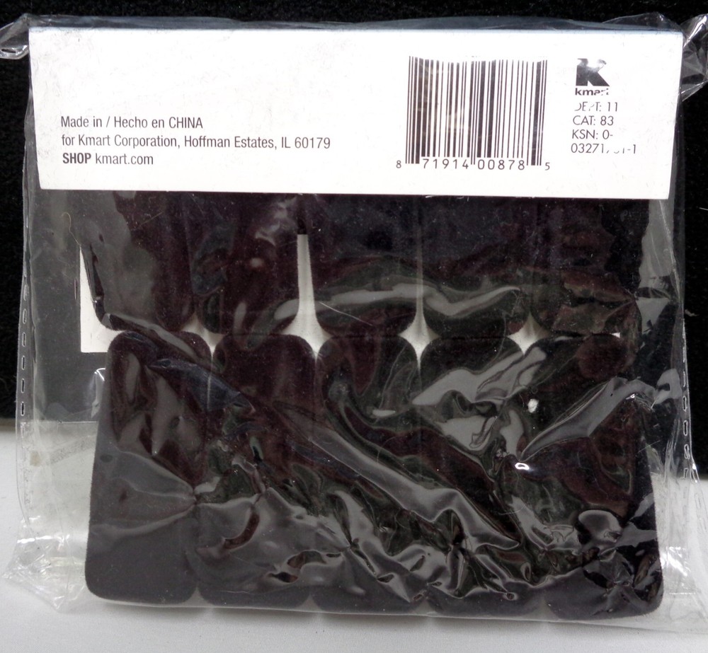 ESSENTIAL HOME Black Flocked Clips 10/pack (NEW)