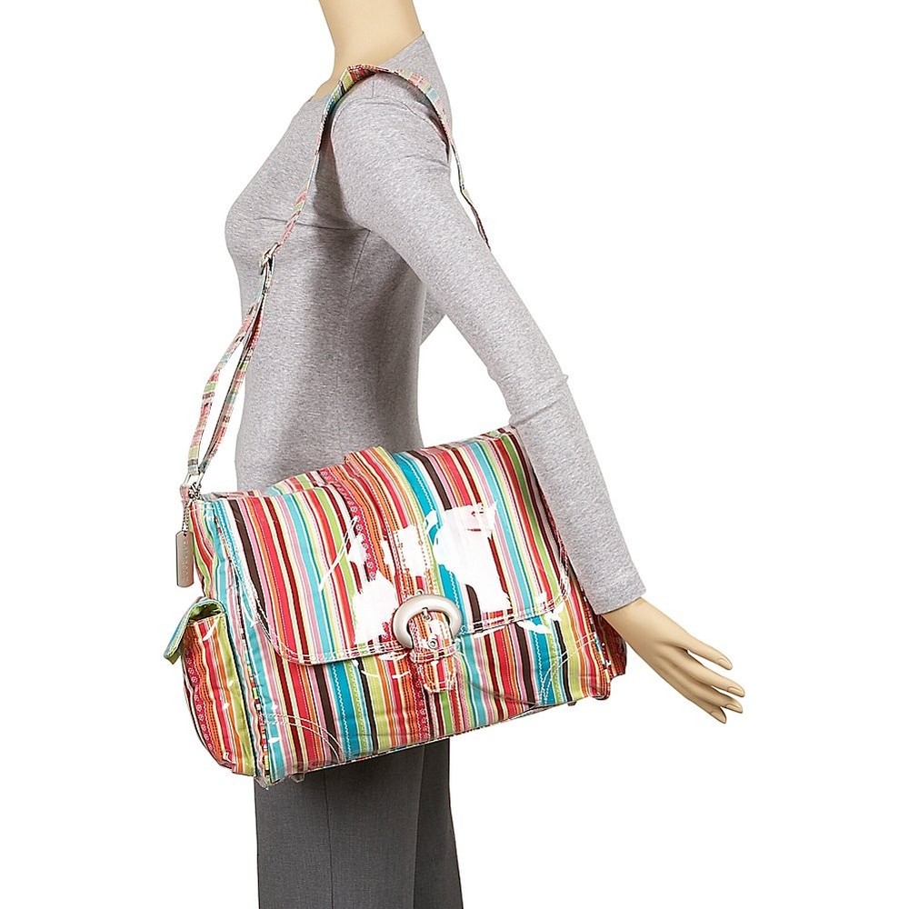 Laminated Buckle Bag, Tuscany Turquoise