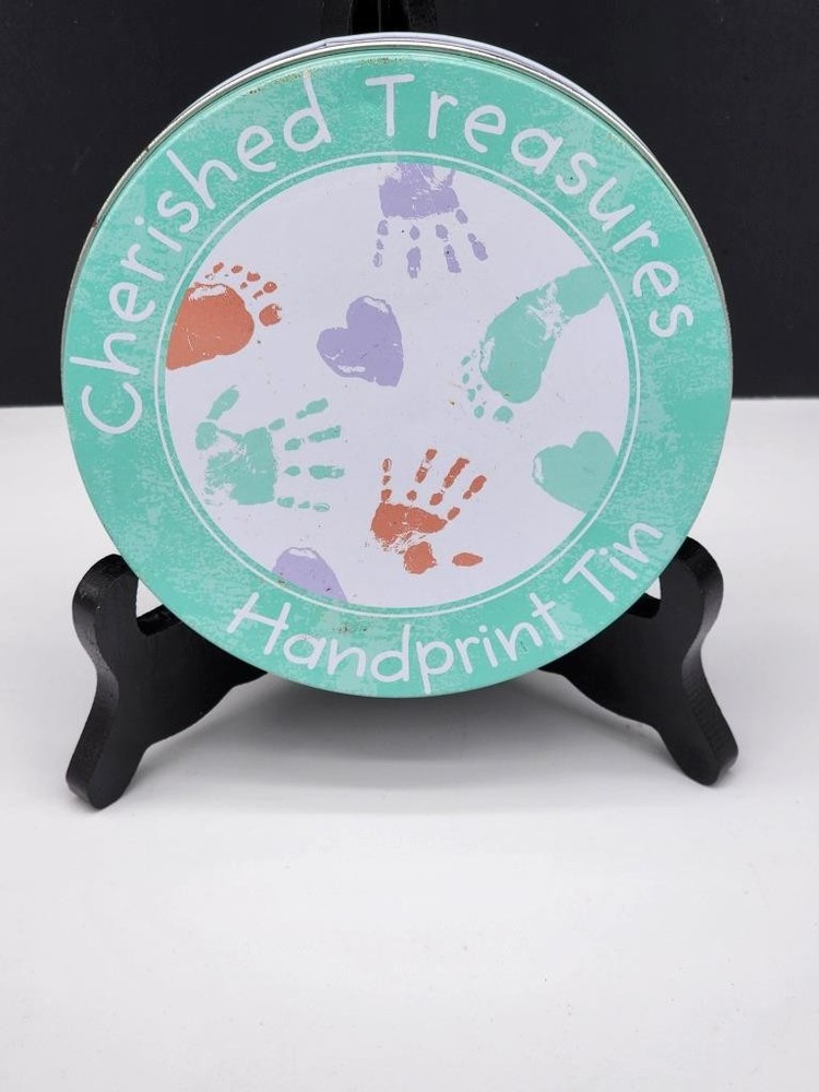 American Greetings Cherished Treasures Handprint Tin NEW Keepsake!