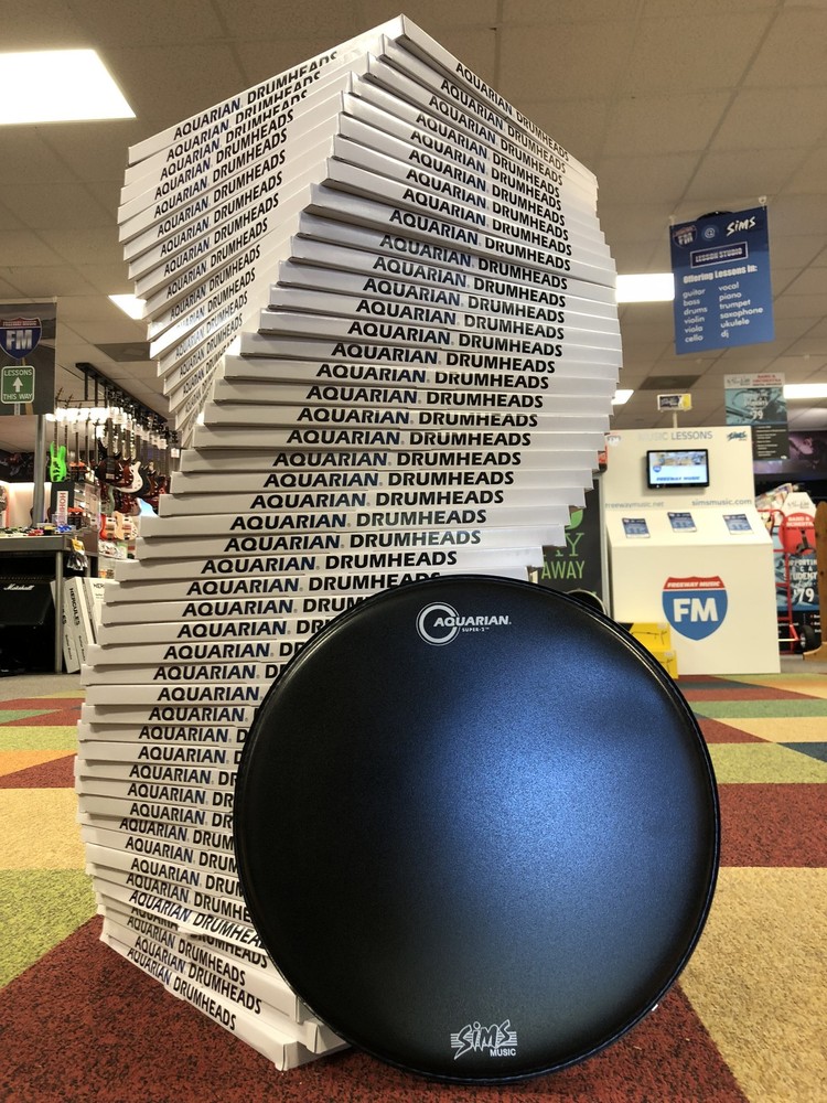 Aquarian 13" Super 2 Texture Black Coated, Studio-X Ring