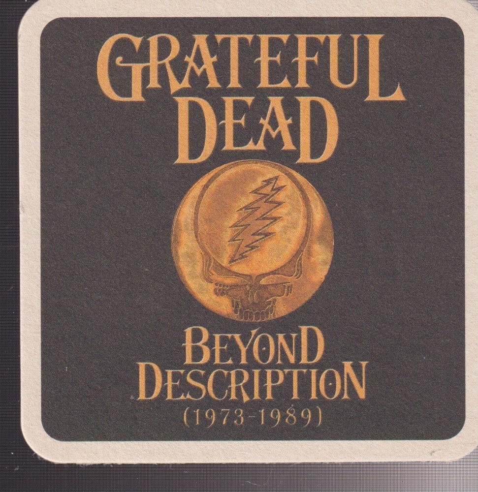 Grateful Dead / talking heads split  cardboard coaster   promo