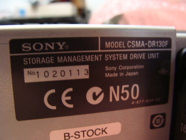 SONY CSMA-DR130F SAIT-1 Storage Management System Drive Unit CSM Library