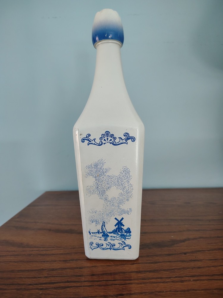 1950s Vintage Vandermint Glass Bottle (Empty) - Windmill Design