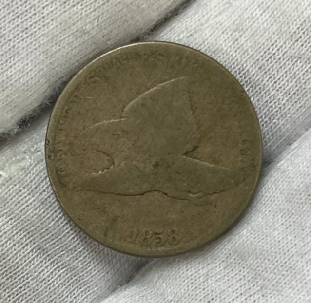 1858 US Flying Eagle Cent Low Grade