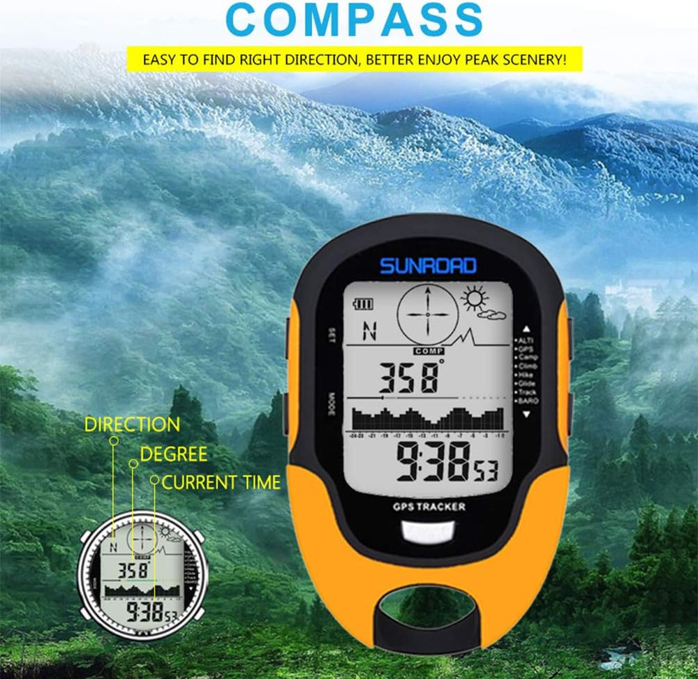 Digital Altimeter Portable Compass with Weather Forecast Multi Function Altimete