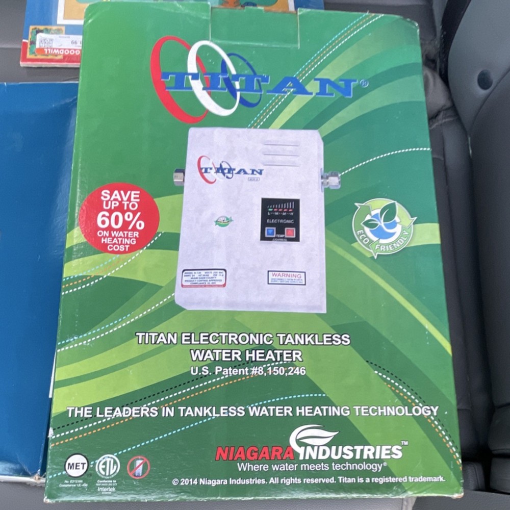 Titan Electric Tankless Water Heater Compact White Instant Wall Mount 220V/240V